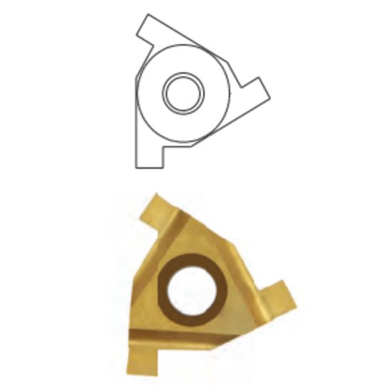 Picture of 16 NR-NG.031 Coated Insert Internal Tool 26-1735 Threading Insert 0.1250 3.18mm Wide